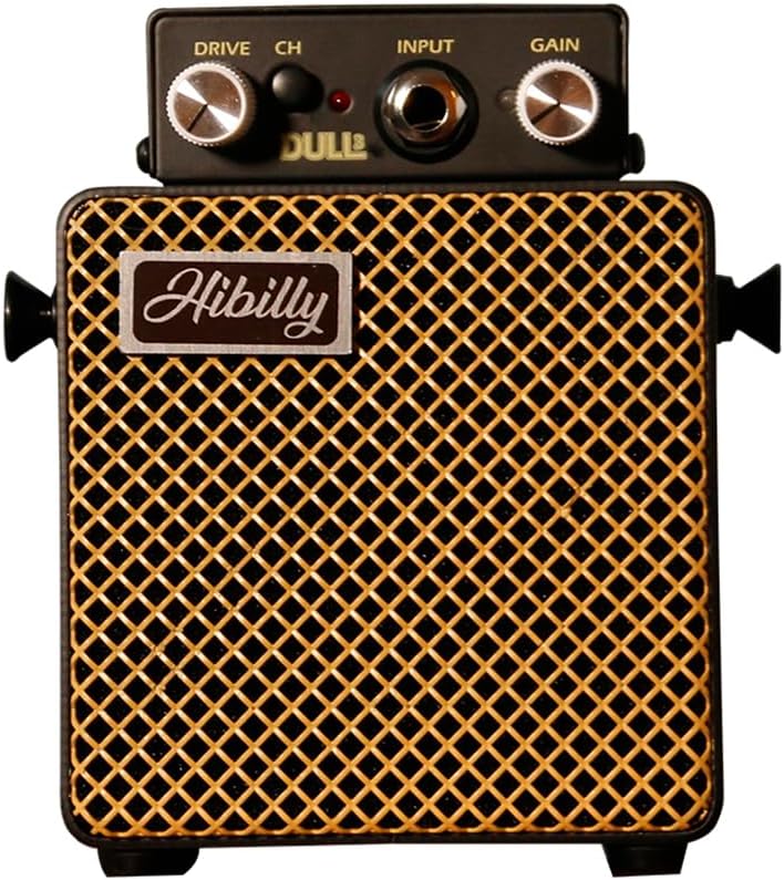 HiBilly Dull3 Full-Metal Mini Guitar Amplifier, Rechargeable 3W Pocket Micro Amp with Clean/Overdrive/Distortion Modes, 3" Speaker, 1200mAh Battery - Image 1